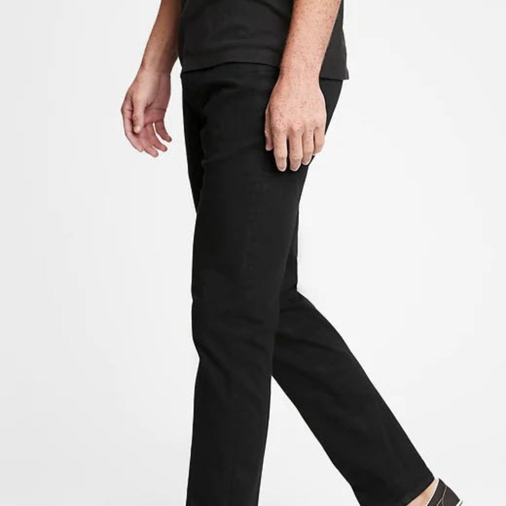 Straight Jeans with GapFlex Black 29X32